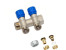 Колектор кутовий з гайками Carlo Poletti Ø3/4"x 2x 24-19 blue (C322N01QB)