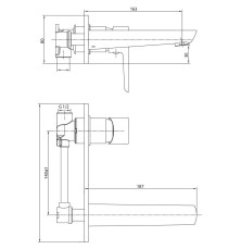 Змішувач для умивальника Imprese Breclav VR-05245