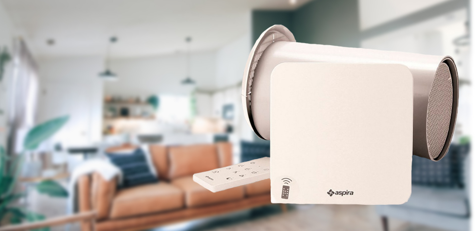 Побутовий рекуператор Aspira Ecocomfort 160 RF в інтер'єрі