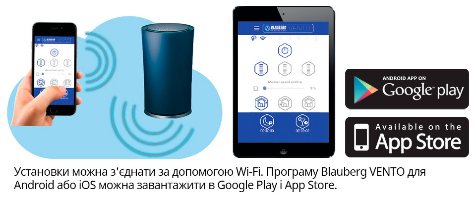 WiFi керування Blauberg Vento Expert Plus WiFi